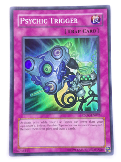 Yu-Gi-Oh TCG Psychic Trigger (CSOC-EN073) Unlimited Super Rare Card Played (LP) - Image 1