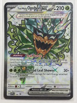 Teal Mask Ogerpon ex 166 - Scarlet & Violet Promo Card Holo Pokemon Card NM - Image 1