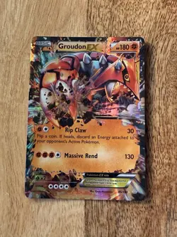 Pokemon Groudon EX Primal Clash 85/160 Holo Ultra Rare Near Mint Card - Image 1