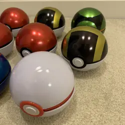 Pokemon Trading Card Game Empty Tin Pokeballs Lot of 8 Decorations Gift - Image 3