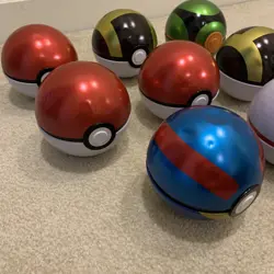 Pokemon Trading Card Game Empty Tin Pokeballs Lot of 8 Decorations Gift - Image 4