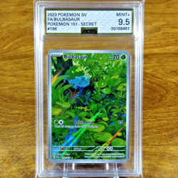 Pokemon SV 151 Bulbasaur 166/165 AGS Mint+ 9.5 FA Full Art Holo Secret Rare 2023 - Image 1