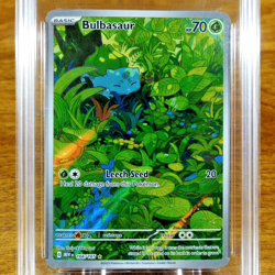 Pokemon SV 151 Bulbasaur 166/165 AGS Mint+ 9.5 FA Full Art Holo Secret Rare 2023 - Image 2