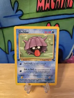 Shellder 1st Edition Fossil NM 54/62 Common WOTC Vintage Pokemon W Sleeve & Ldr - Image 1