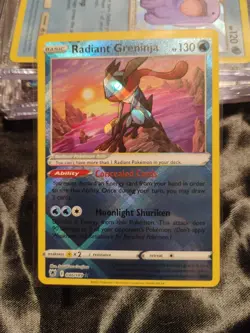 Pokemon Greninja Radiant Swsh10: Astral Radiance 046/189 Reverse Holo Near Mint - Image 1