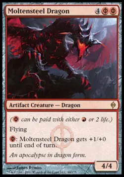 Moltensteel Dragon - Light Play MTG New Phyrexia - Image 1