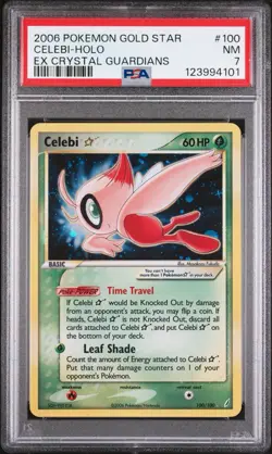 Pokemon Celebi Gold Star EX Crystal Guardians Holo Rare #100 PSA 7 New Cert - Image 1