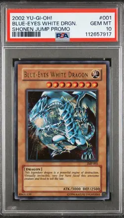 Blue-Eyes White Dragon *PSA 10* JMP-001 *Ultra Rare* 2002 *Vintage* Yugioh - Image 1