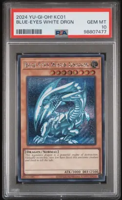 Blue-Eyes White Dragon *PSA 10* KC01-25TH *Prismatic Secret Rare* 2024 * Yugioh - Image 1