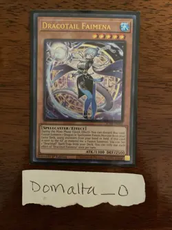 Yugioh Dracotail Faimena JUSH-EN002 Ultra Rare 1st Edition Near Mint - Image 1