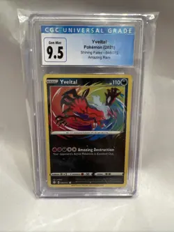 2021 Yveltal Shining Fates Amazing Rare 046/072 Pokemon Card CGC 9.5 Gem Mint - Image 1