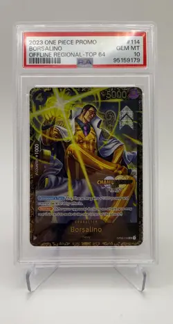 OP02-114 Borsalino Regional Top 64 Championship 2023 One Piece Card Game PSA 10 - Image 1
