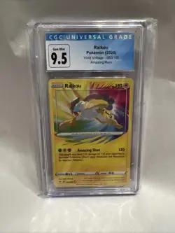 2020 Raikou Vivid Voltage Amazing Rare 050/185 Pokemon Card CGC 9.5 Gem Mint - Image 1