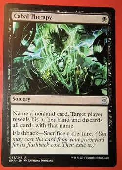 MTG, CABAL THERAPY , REGULAR FINISH/UNCOMMON 083/249, NM, EMA - Image 1