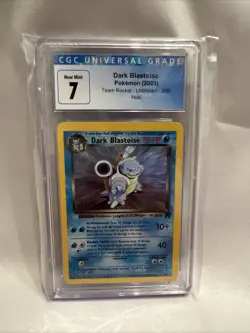 2000 Dark Blastoise Team Rocket Unlimited 3/82 Holo Pokemon Card CGC 7 Near Mint - Image 1