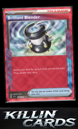 Brilliant Blender 164/191 Pokemon ACE SPEC Rare SV08: Surging Sparks Card NM - Image 1
