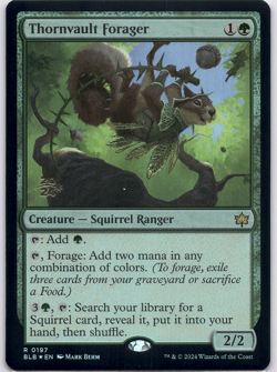 Thornvault Forager (Prerelease - Foil) [Bloomburrow] (BLB) [MTG] Magic 197 - Image 1