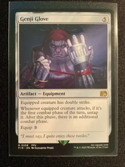 MTG Genji Glove Final Fantasy (FIN #0258 Regular) Near Mint - Image 1