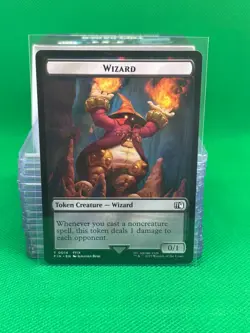 Hero 2 / Wizard 14 Final Fantasy Token (FIN) MTG Regular NM - Image 1