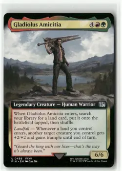 Gladiolus Amicitia Extended Art - FINAL FANTASY MTG NM - Image 1