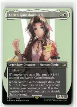 Aerith Gainsborough Borderless - FINAL FANTASY MTG NM - Image 1