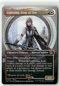 Lightning, Army of One 0320 Borderless - FINAL FANTASY MTG NM - Image 1