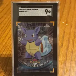 SGC 9 Topps Chrome Wartortle #8 Holo Foil Rare Pokemon TV 2000 MINT - Image 1