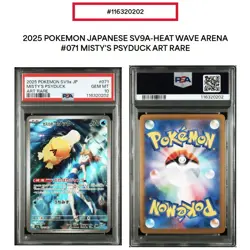 PSA 10 Misty's Psyduck AR 071/063 sv9a Heat Wave Arena Japanese Pokemon Card - Image 1