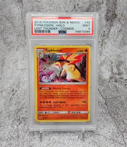 Pokemon Typhlosion 42/214 COSMOS - PSA 9 - Australian Exclusive - Lost Thunder - Image 2