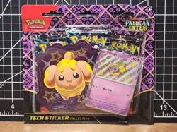 Pokemon TCG Paldean Fates Tech Sticker Collection 3 Pack - Fidough Promo - Image 1