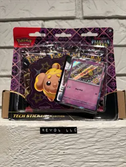 Pokemon TCG Paldean Fates Tech Sticker Collection 3 Pack - Fidough Promo - Image 1