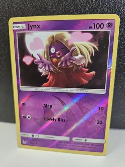 Jynx 30/68 LP/NM Reverse Holo Hidden Fates Pokemon Card blowing kisses hearts - Image 1
