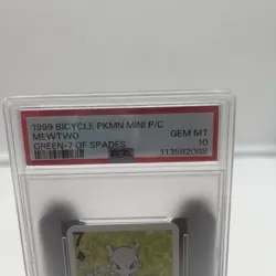 1999 BICYCLE POKEMON MINI PLAYING CARDS GREEN DECK MEWTWO PSA 10 - Image 2