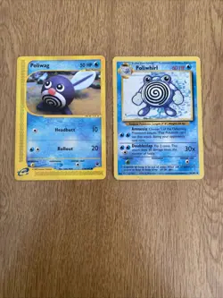 Pokemon TCG Poliwag Expedition Card 125/165 And Poliwhirl 38/102 Bundle - Image 1