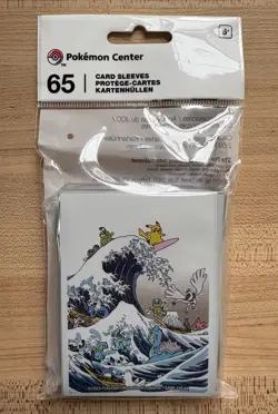 Pokemon Center Great Wave Pikachu and Friends Card Sleeves (65 Sleeves) - Image 1