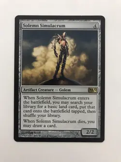Solemn Simulacrum MTG Magic the Gathering Card LP Lightly Played M12 - Image 1