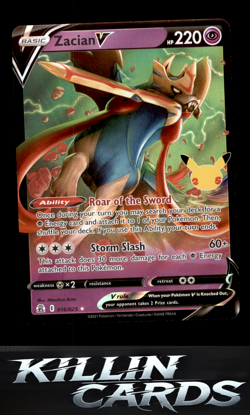 Zacian V 016/025 Pokemon Ultra Rare Celebrations Card NM - Image 1