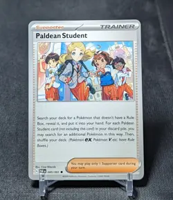 Paldean Student Regular Common Supporter 2024 Paldean Fates Pokemon Card 085/091 - Image 1