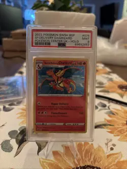 Special Delivery Charizard SWSH075 Holo Promo Card Sword&Shield Left Side Swirl - Image 3