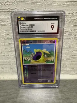Pokemon Card - Gulpin 40/99 Platnium Arceus Reverse Holo Uncommon CGC 9 - Image 1