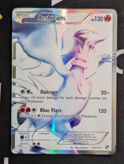 Reshiram - 113/114 - Pokemon Black and White Full Art Ultra Rare Card HP DMG - Image 1