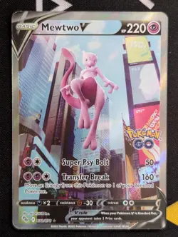 Mewtwo V - 072/078 - Pokemon Go Sword & Shield Alternate Holo Rare Card NM - Image 1