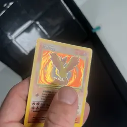 Moltres 12/62 Fossil Holo Rare Vintage Pokemon Card MP - Image 2