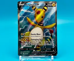 Ampharos V Holo Pokemon Card Vivid Voltage #171 - Near Mint Ultra Rare Full Art - Image 3