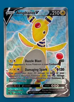 Ampharos V Holo Pokemon Card Vivid Voltage #171 - Near Mint Ultra Rare Full Art - Image 5
