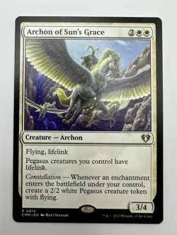 MTG TCG Archon of Sun's Grace Commander Masters Regular - Image 1