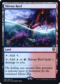 1x Shivan Reef - Foil Prerelease Promo NM Eng MTG - Dominaria United - Image 1