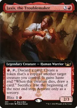 1x Jaxis, the Troublemaker - Foil Extended A NM Eng MTG - Streets of New Capenna - Image 1