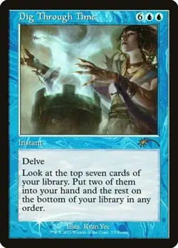 1x Dig Through Time - Foil Retro Frame Promo NM Eng MTG - Love Your LGS - Image 1