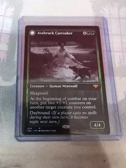 MTG - Avabruck Caretaker / Hollowhenge Huntmaster - Black & White - Innistrad DF - Image 1